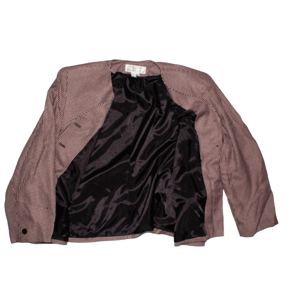 Rene Rowan For Saville Plus Size 24W Multicolored 4 Button Houndstooth Blazer - Picture 3 of 8